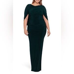 NWT “Miriam” Long Knit Draped Gown